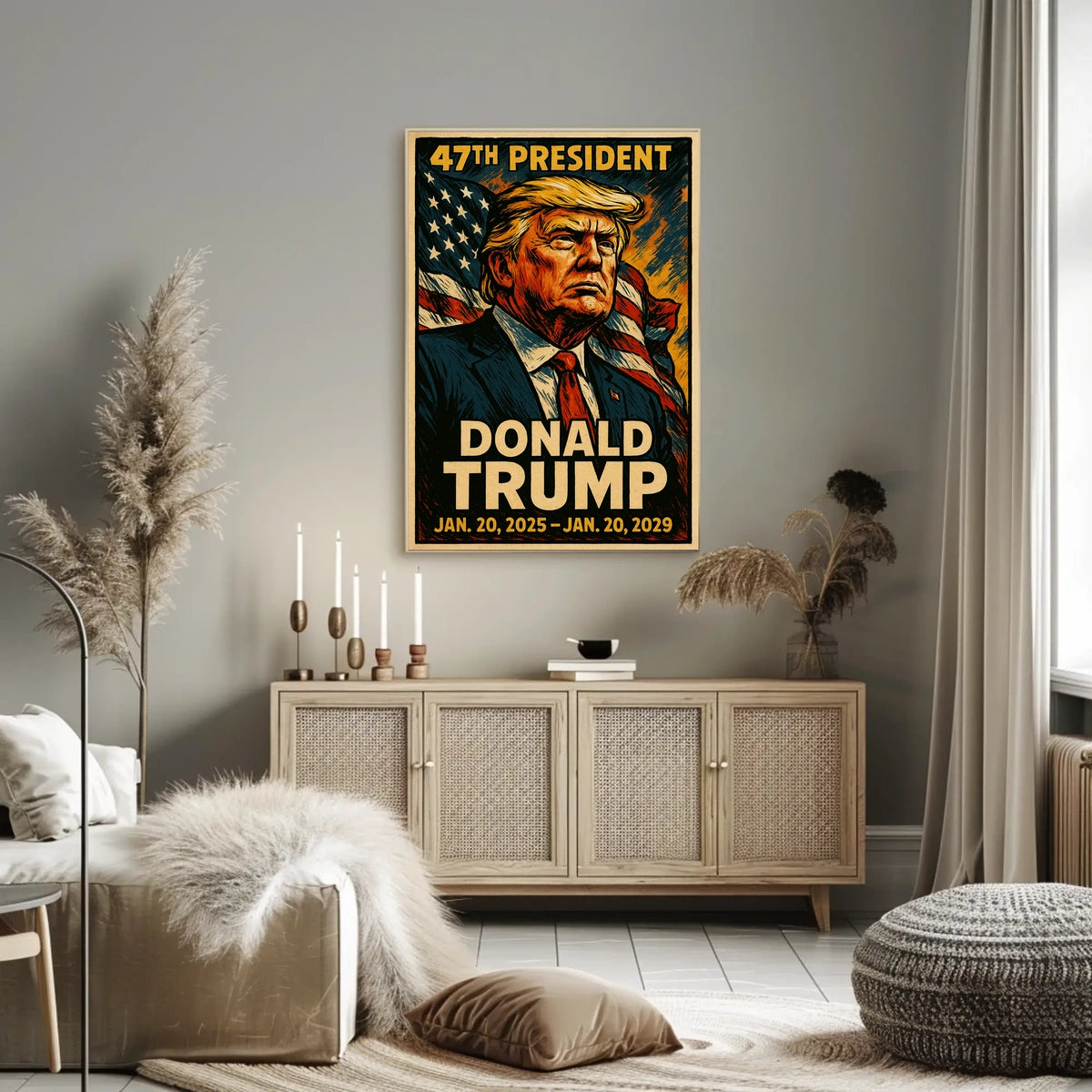 Patriotic Resolve Donald Trump Visionary Poster