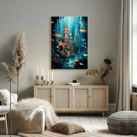 Enchanted Underwater City Poster