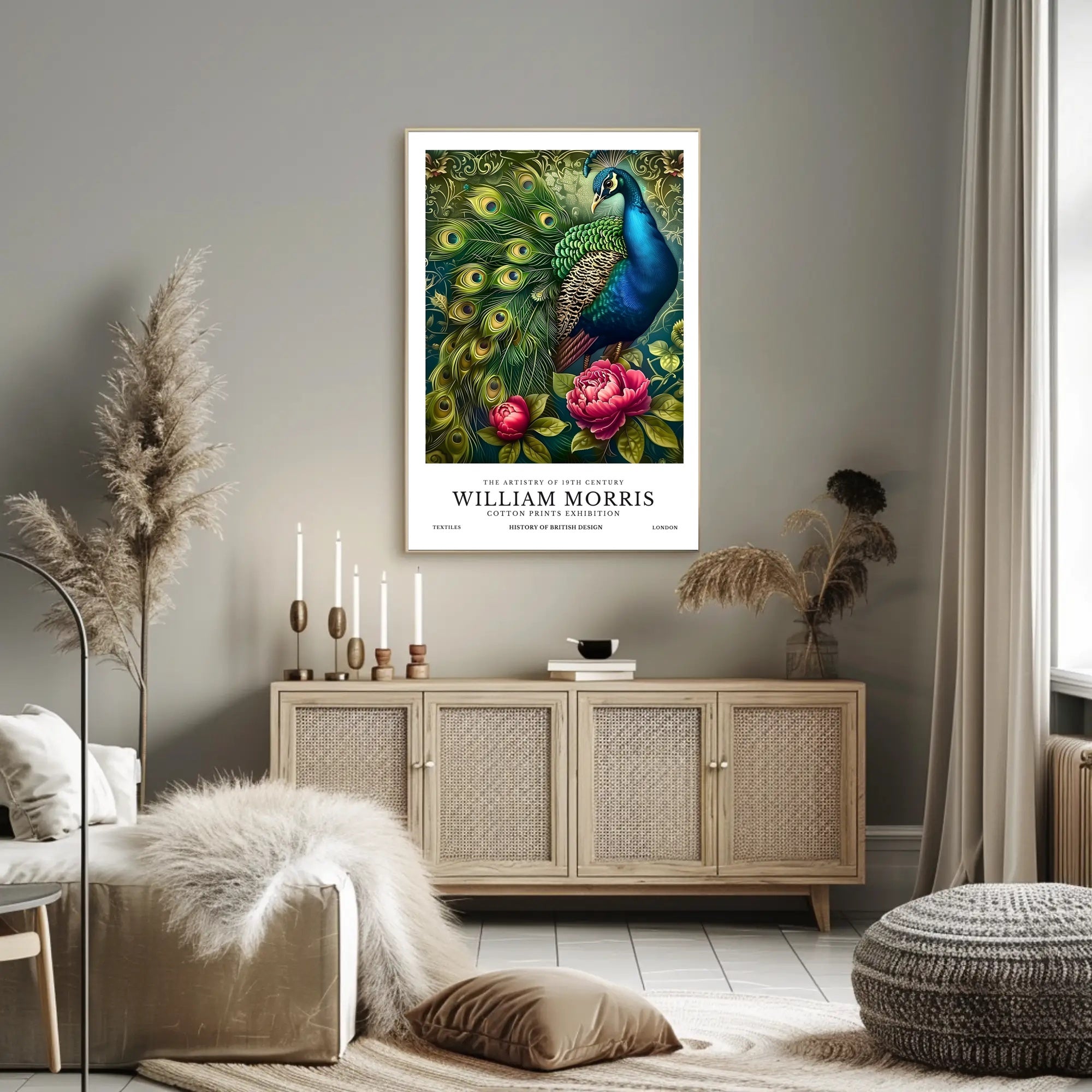 William Morris Textile Artistry Exhibition Cultural or Heritage Poster