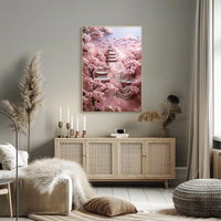 Serene Japanese Architecture in Spring, Cultural or Heritage Poster