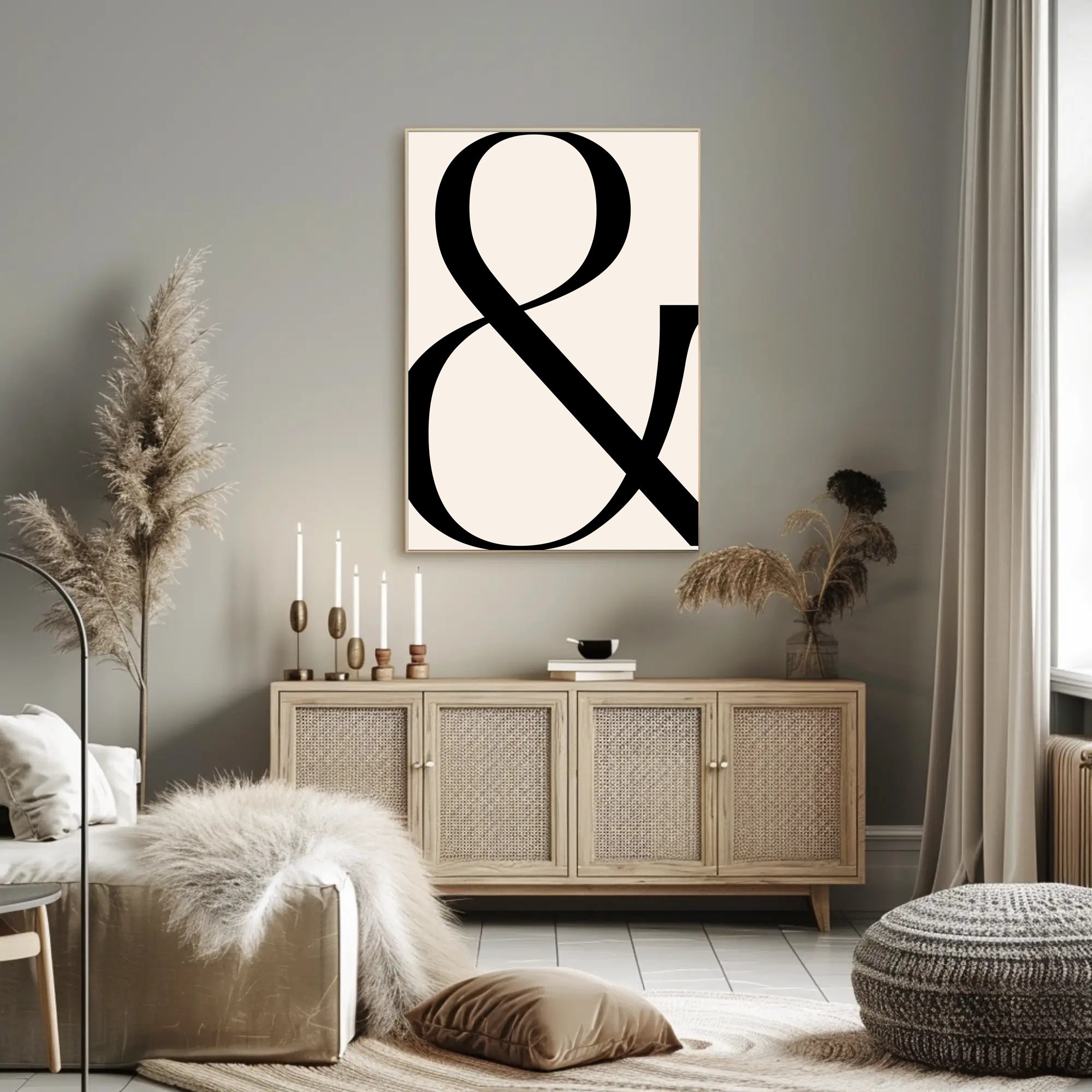 Stylized Ampersand Minimalist Artistic Poster PosterGoat