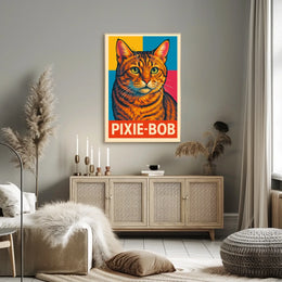 Pixie-Bob Cat Portrait Poster