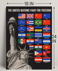The United Nations Fight for Freedom Poster PosterGoat