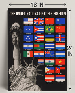 The United Nations Fight for Freedom Poster PosterGoat