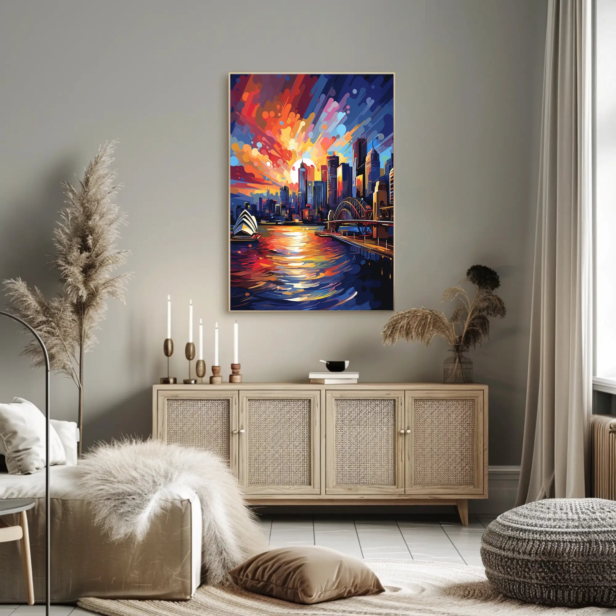 Sydney Harbor Twilight Scenic Art Travel Poster