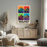 Vibrant Badlands National Park Poster