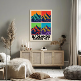 Vibrant Badlands National Park Poster