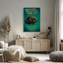 Oscar Fish Modern Art Poster: Bold & Colorful