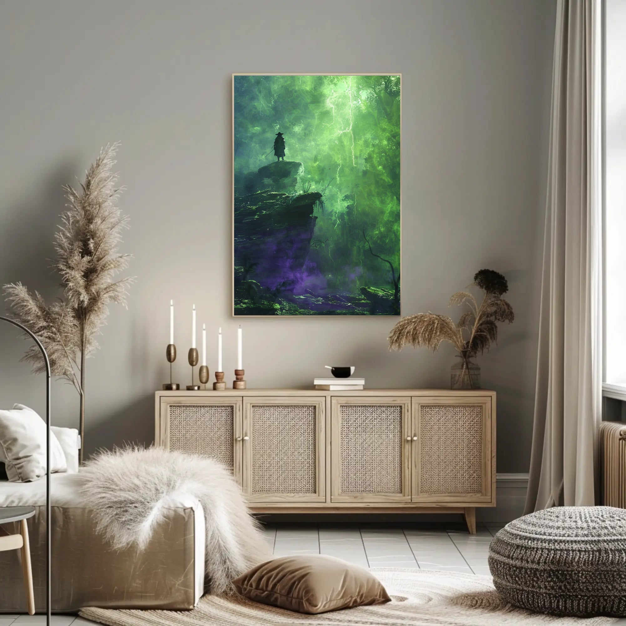 Mystical Adventurer on Enigmatic Forest Edge Fantasy or Mythology Poster PosterGoat