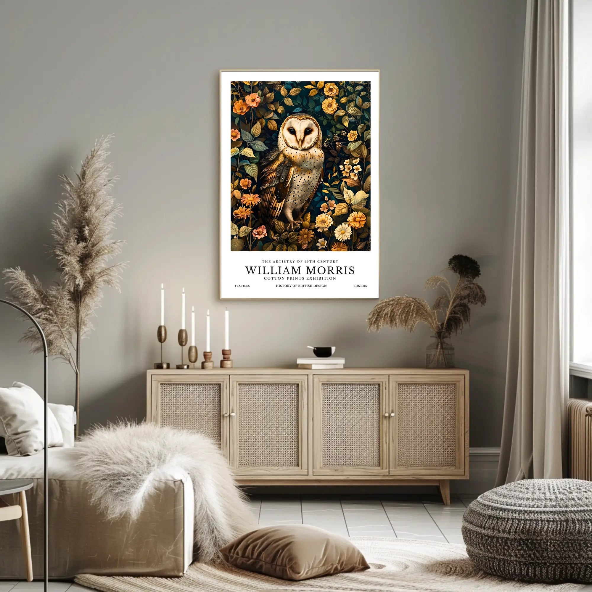 William Morris Nature Exhibition Vintage Artistic Poster