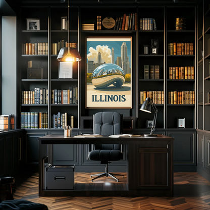 Illinois Vintage Poster
