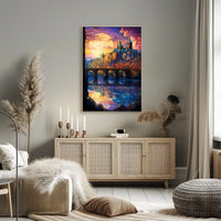 Enchanted Castle Gothic Spires Travel Poster