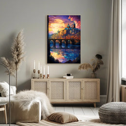 Enchanted Castle Gothic Spires Travel Poster