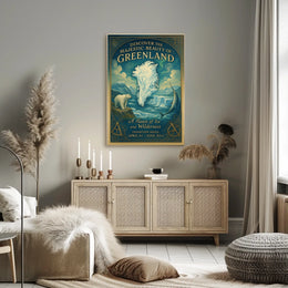 Greenland's Natural Beauty Exhibition Icy Landscapes Wildlife Poster