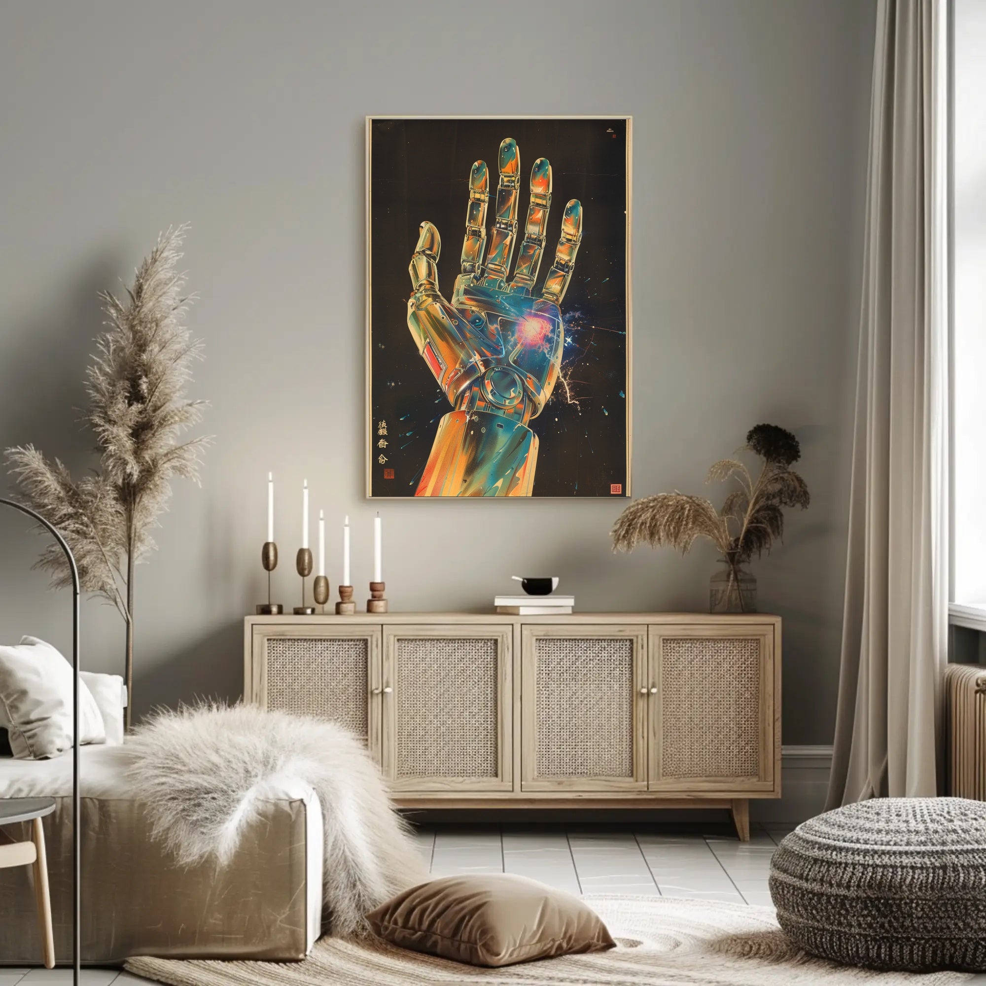 Futuristic Mechanical Hand Art Print Poster Home Decor PosterGoat