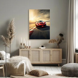 Speed and Elegance on Track Poster PosterGoat
