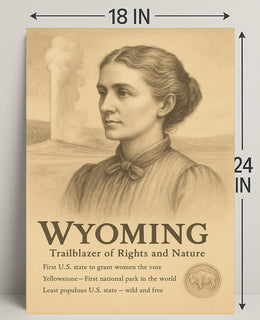 Wyoming Trailblazer of Rights and Nature Poster PosterGoat