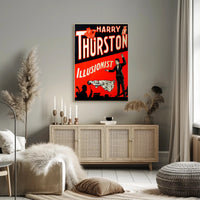 Harry Thurston Illusionist Vintage Magic Poster