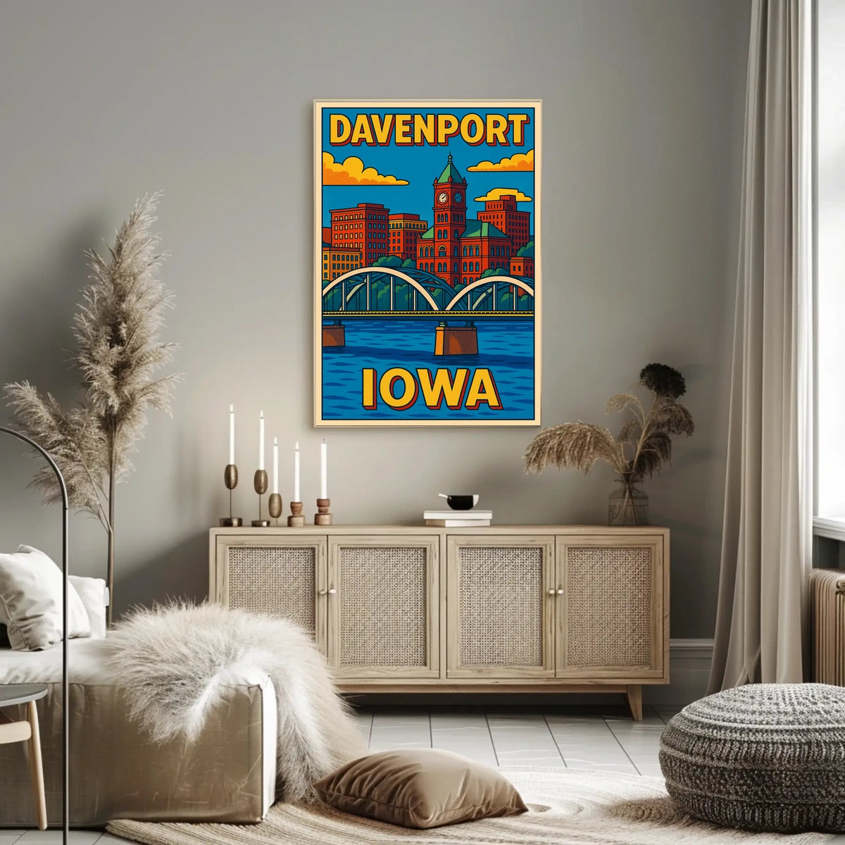 Davenport, Iowa A Vibrant Cityscape Poster