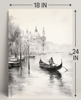Gondola On A Venetian Canal Poster