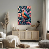 Vibrant Bird In Bloom William Morris Art Poster