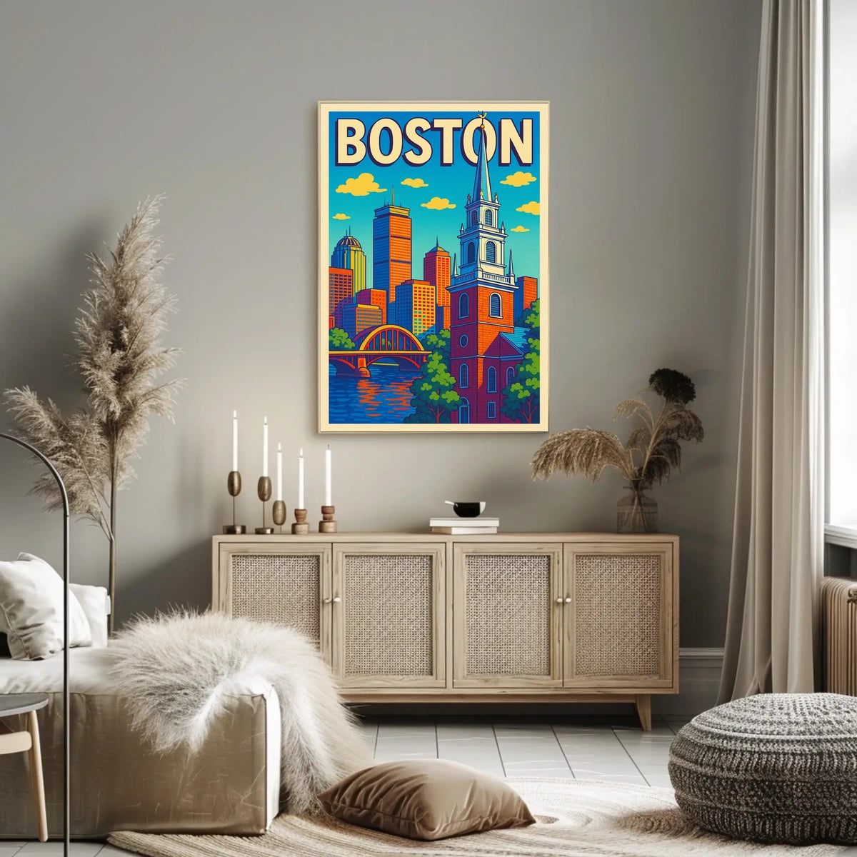Boston Cityscape Poster