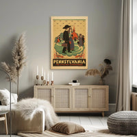 Pennsylvania: The Little Red Schoolhouse Poster PosterGoat