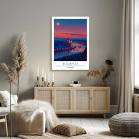 Budapest Twilight Serenity Urban or Cityscape Poster