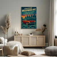Cruisin' Woodward Ave Poster PosterGoat