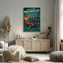 Cruisin' Woodward Ave Poster PosterGoat