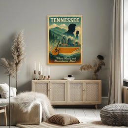 Tennessee Where Music and Mountains Meet Poster