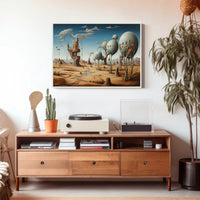 Surreal Desert Landscape: Fantasy or Mythology Poster