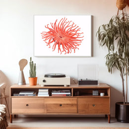 Vibrant Sea Anemone Modern Art Poster Print