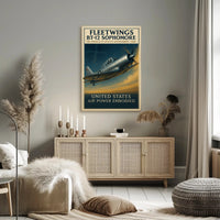 Fleetwings BT12 Sophomore Vintage Aviation Poster