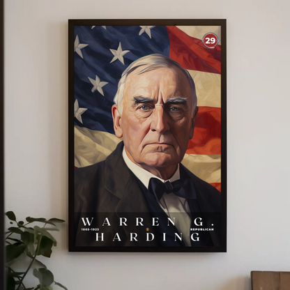 Warren Harding 29th President Of The United States Portrait