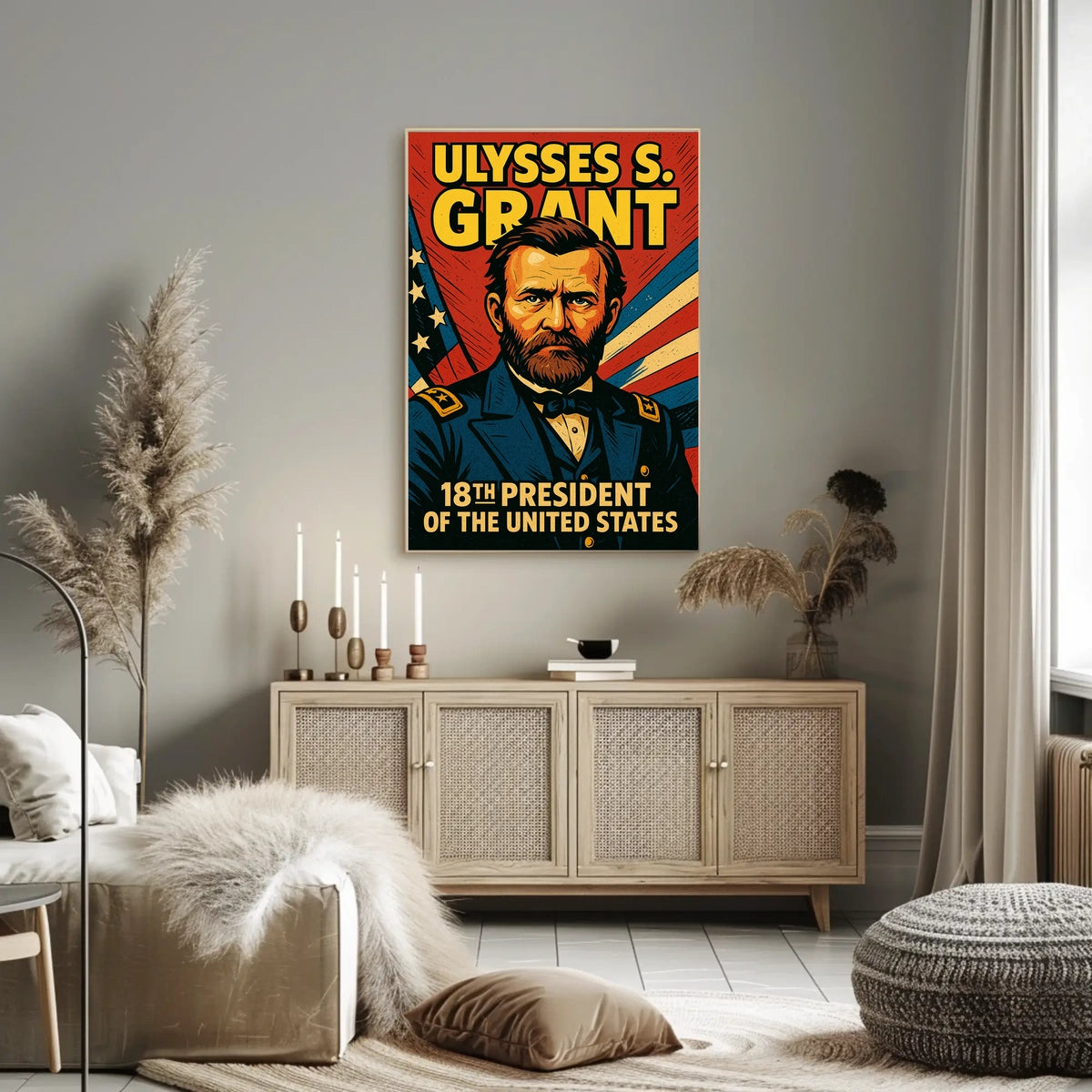 Ulysses S Grant 18th President Poster Wall Art Decor