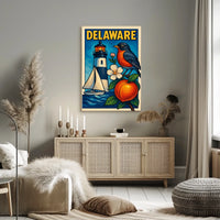 Delaware Scenic Illustration Poster