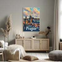 Prague Skyline Poster