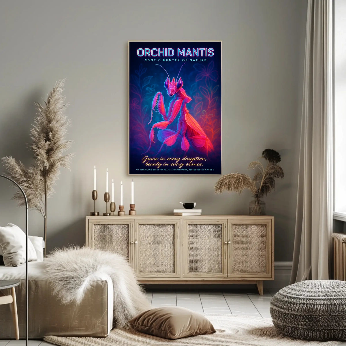 Orchid Mantis Mystic Hunter of Nature Poster