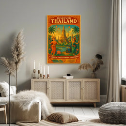 Discover Thailand Vintage Travel Poster: Cultural Dance