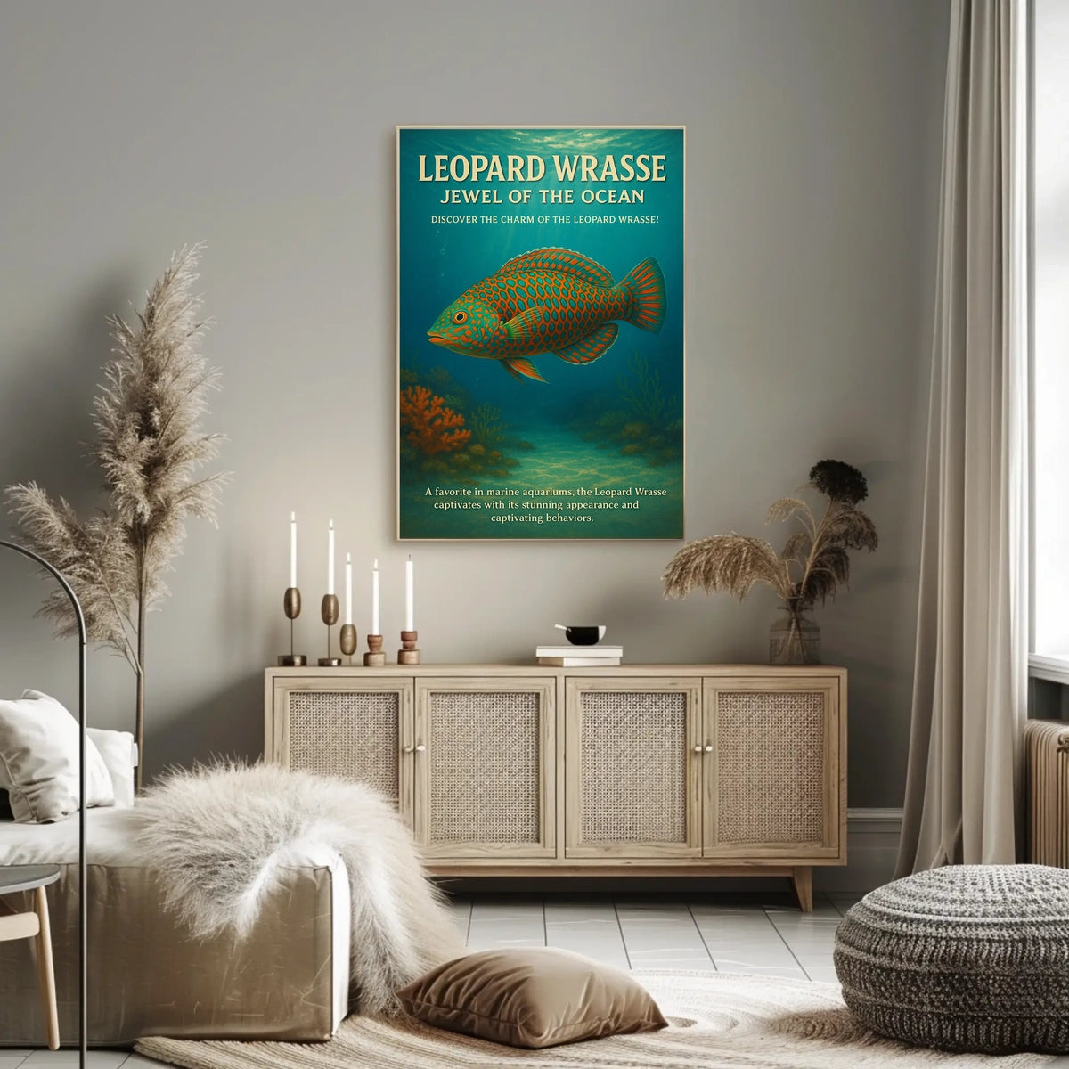 Jewel of the Ocean Leopard Wrasse Poster