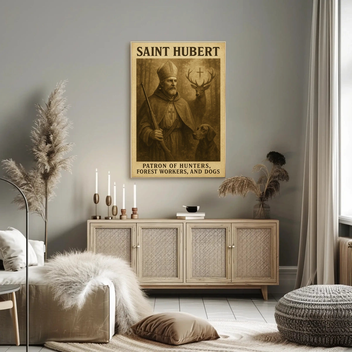 Saint Hubert Patron Of Hunters Poster