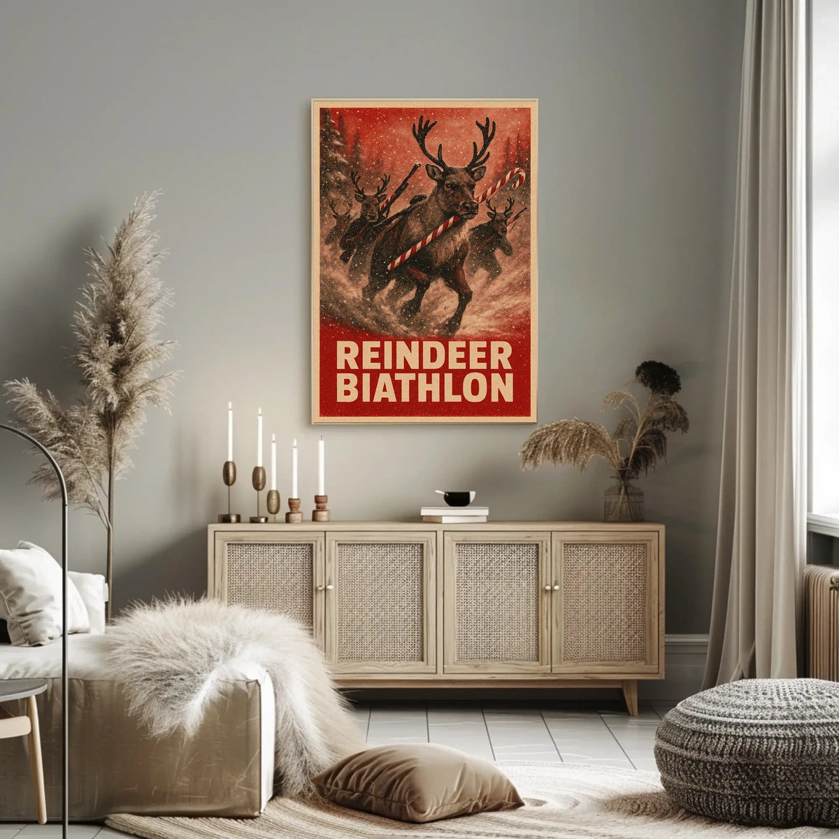 Reindeer Biathlon Extravaganza Poster