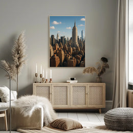 New York City Skyline Photorealistic Poster Art