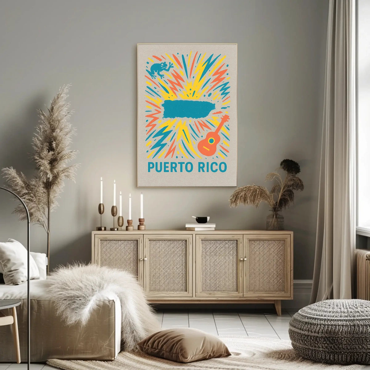 Vibrant Puerto Rico Poster For Home Decor Lovers Travel Art