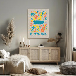 Vibrant Puerto Rico Poster For Home Decor Lovers Travel Art