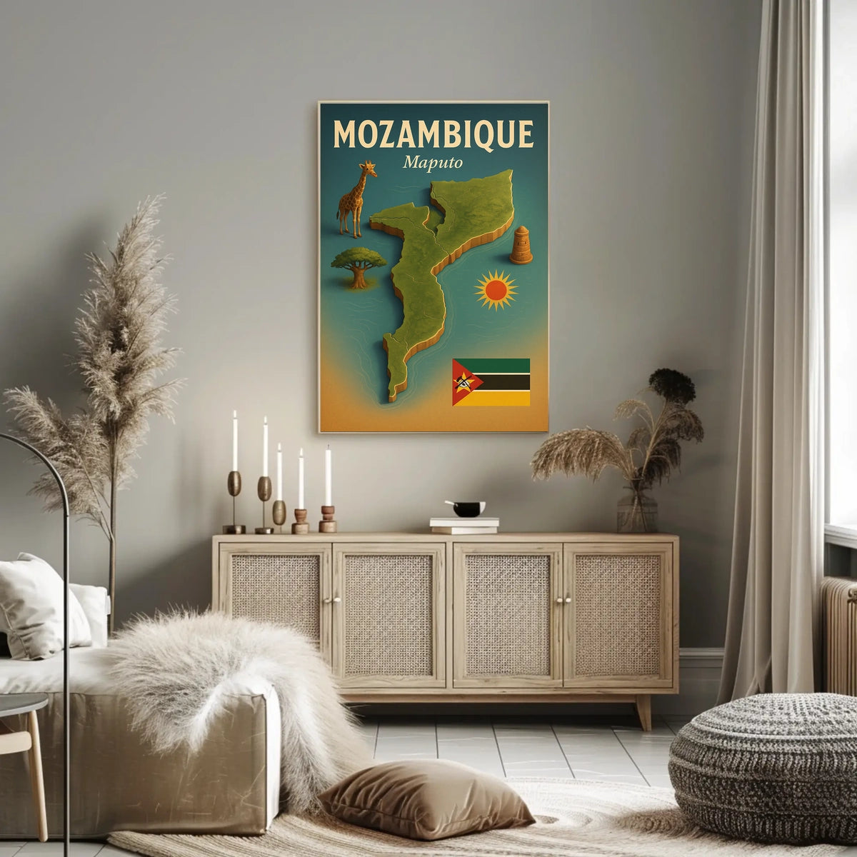 Mozambique Travel Poster