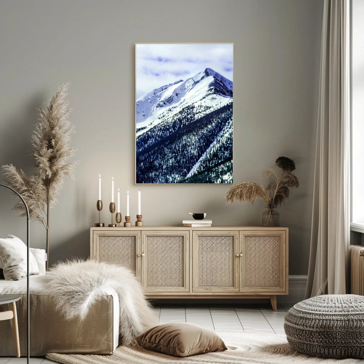Majestic Snow-Capped Mountain Poster