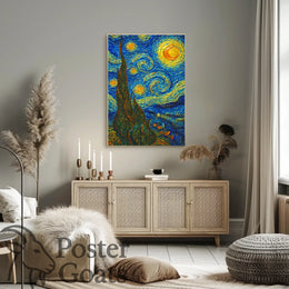 Starry Night Sky Art Print: Abstract or Artistic Poster