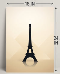 Eiffel Tower Silhouette Poster